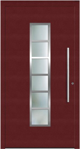 KNOCK Aluminium-Haustür »Terra Nova«, purpur - rot