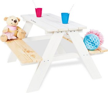 Pinolino Kindersitzgarnitur „Nicki für 4”, weiß