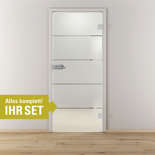 NOVADOORS Glasdrehtür-Set »Nova GST 503«, (BxH): 83,4 cm x 197,2 cm - gruen