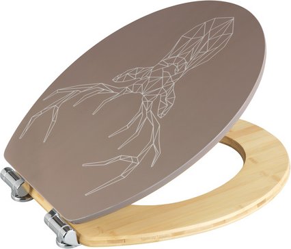 WENKO WC-Sitz »Stag«, MDF, oval - bunt