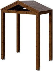 SKANHOLZ Vordach »Sassnitz«, 205 x 127 cm (BxT), nordische Fichte, nussbaum - braun