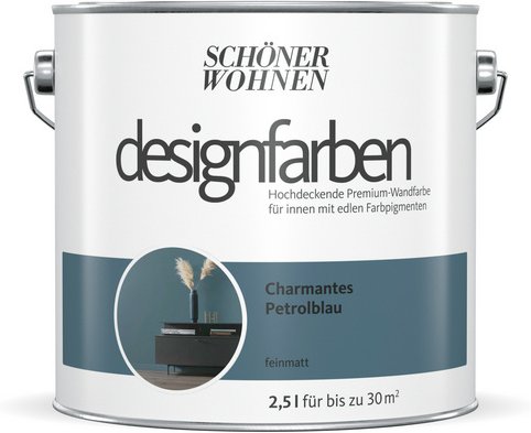 Thumbnail - SCHÖNER WOHNEN FARBE Dispersionsfarbe »Designfarbe«, Charmantes Petrolblau, 2,5L