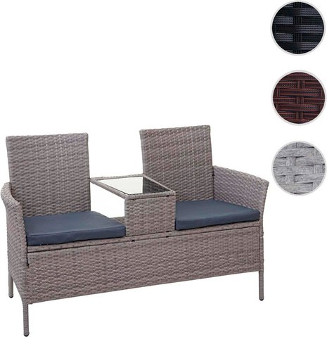 MVG Loungeset »MVG-E24«, Stahl/Kunststoff, 2-Sitzer, BxHxT: 132 x 84 x 55 cm - grau
