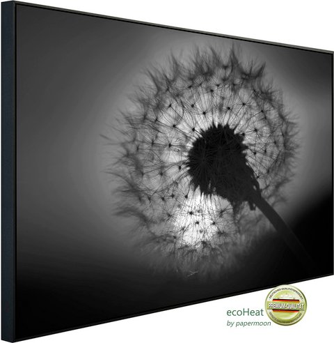 Thumbnail - papermoon Infrarotheizung »EcoHeat - Blume Schwarz + Weiss«, Matt-Effekt - bunt