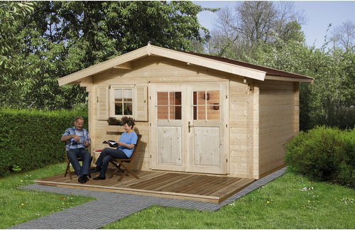 Thumbnail - WEKA Gartenhaus »136 Gr.2«, Holz, BxHxT: 460 x 262 x 380 cm (Außenmaße inkl. Dachüberstand) - beige