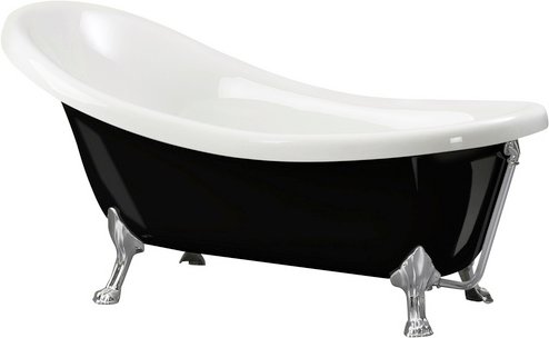 OTTOFOND Freistehende Badewanne »Azur«, BxHxL: 83 x 39,5 x 174,5 cm, oval - schwarz