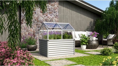 Thumbnail - VITAVIA Hochfrühbeet »Zola«, BxLxH: 89 x 126,7 x 134,5 cm, Zincalume® - silberfarben