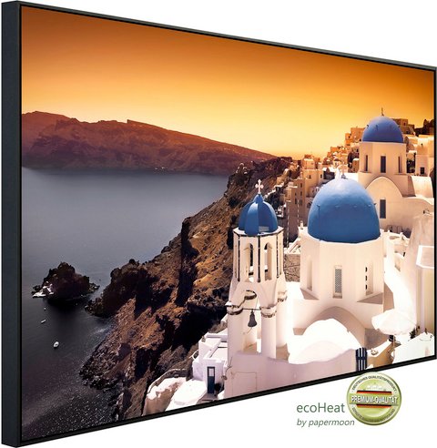 papermoon Infrarotheizung »EcoHeat - Santorini Sonnenuntergang«, Matt-Effekt - bunt