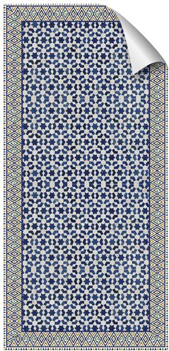 mySPOTTI Duschrückwand-Panel, fresh, Mosaikfliesenoptik, 210x100 cm - blau