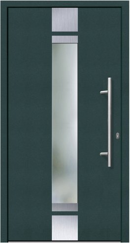 KNOCK Flügelüberdeckende Kunstoff-Haustür »Terra«, moosgrün - gruen