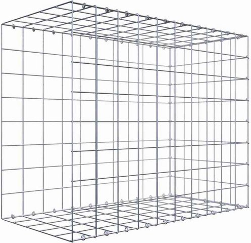 Gabiona Gabione, silbergrau, Maschenweite 10 cm x 10 cm, C-Ring - silberfarben