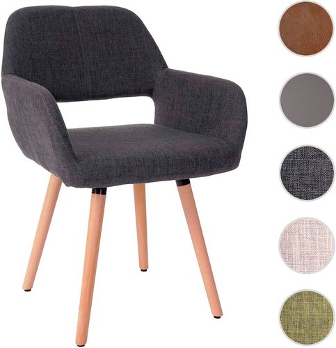 MVG Esszimmerstuhl »MVG-A50 II«, mit Armlehnen - grau