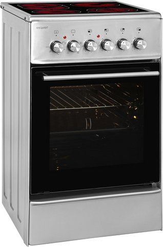 Exquisit Elektro-Standherd »ECM 5-4.1BZ Inox«, 47 l, 4 Kochfelder - silberfarben