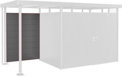 BIOHORT Seitendach »Highline«, BxL: 150 x 315 cm - silberfarben