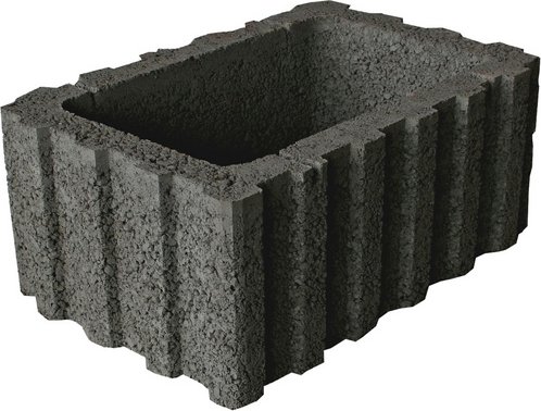 EHL Pflanzstein Ratioflor, BxHxL: 40 x 25 x 60 cm, Beton - grau