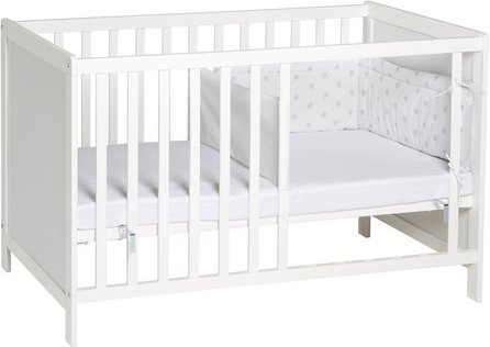 roba Babybett, (BxL): 66 cm x 121,5 cm, Holz, weiß - weiss