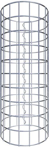 Gabiona Gabionensäule, silbergrau, Maschenweite 5 cm x 5 cm - silberfarben