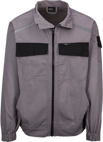 Thumbnail - safety and more Arbeitsjacke »EXTREME«, grau/schwarz, Polyester/Baumwolle, Gr. 5XL