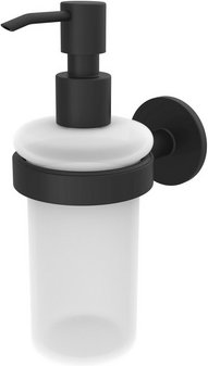 LENZ Seifenspender »NERO«, Schwarz-matt, Montageart: Kleben oder Bohren