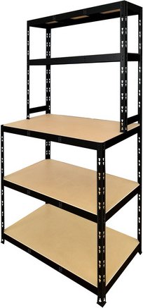 GO/ON! Regal »Mehrzweck-Steckregal«, BxHxT: 100 x 180 x 60 cm, Metall, Tragkraft (max.): 800 kg - schwarz