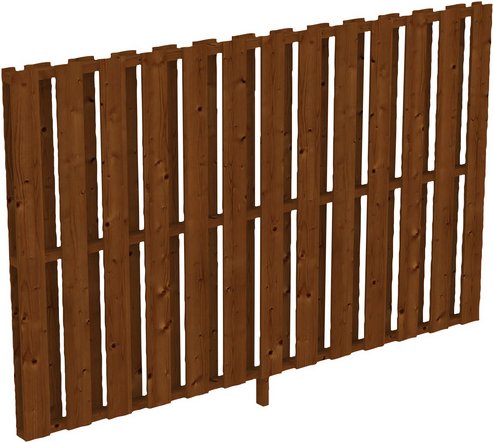 SKANHOLZ Seitenwand, B x H: 255 x 160 cm, Holz, Farbe: nussbaum