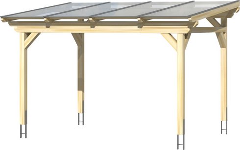 SKANHOLZ Terrassenüberdachung »Sanremo«, Breite: 434 cm, Dach: Polycarbonat (PC), eiche hell - braun