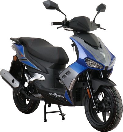 ALPHA MOTORS Mofa »Mustang FI«, 50 cm³, Verbrauch: ca. 2,6 l/100 km - blau | grau