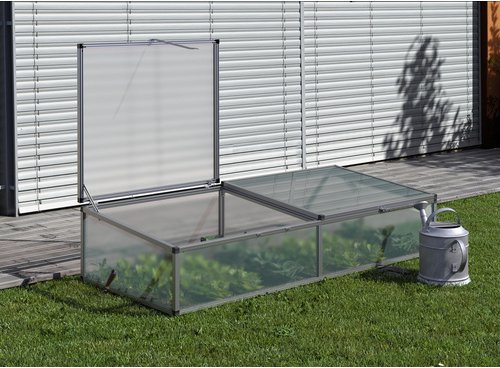 KGT Frühbeet »Frühbeet 210«, BxLxH: 205 x 91 x 46 cm, Aluminium - silberfarben