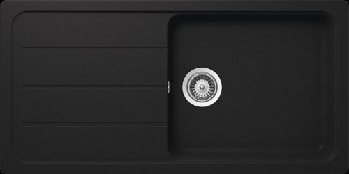 SCHOCK Küchenspüle, Formhaus D-100L Onyx, Granit | Komposit | Quarz, 100 x 50 - schwarz