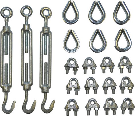 Tecnovis Befestigungsset, Für Schornsteine, Edelstahl - silberfarben