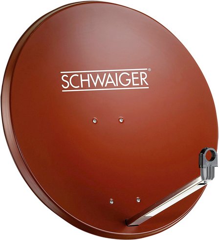 SCHWAIGER Offset Antenne, max. 38,5 db, Ziegelrot