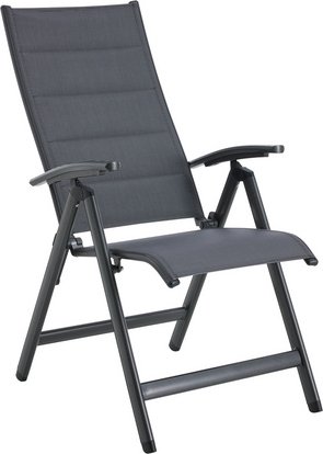 CASAYA Klappsessel »Lacona«, BxTxH: 57 x 74 x 115 cm, Aluminium/Textil, anthrazit - grau