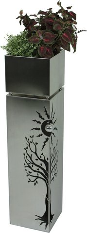 GARDEN PLEASURE Pflanzsäule »BAUM«, silberfarben, Edelstahl