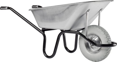 Hæmmerlin Schubkarre »AKIV EXCELLIUM«, 120l, PU-RAD, verzinkt - silberfarben