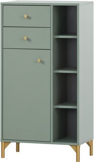 SCHILDMEYER Highboard »Ando«, BxHxL: 33 x 114,4 x 60,2 cm, pistaziengrün, Holzwerkstoff melaminbeschichtet - gruen