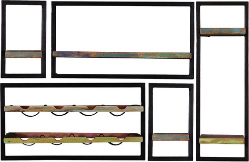 SIT Wandregal »RIVERBOAT«, 2 Fachböden, Holz - bunt