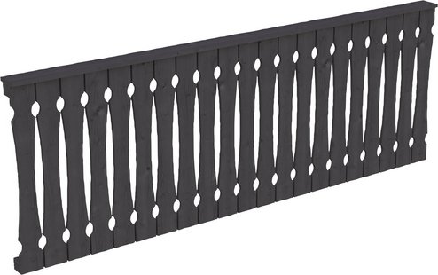 SKANHOLZ Brüstung, B x H: 78,5 x 96 cm, Holz, Farbe: schiefergrau