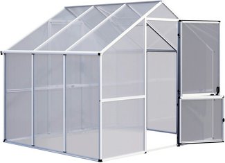 KGT Gewächshaus »Enzian«, alufarben, BxHxL: 267 x 227 x 227 cm - silberfarben