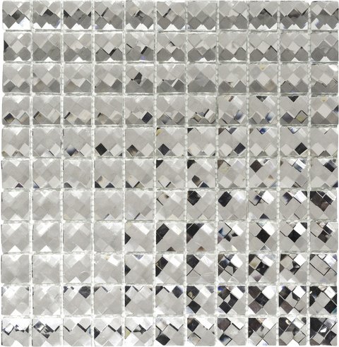 HuH Mosaik Mosaikfliese »Qin Shi«, BxL: 30 x 30 cm, Wandbelag/Bodenbelag - silberfarben