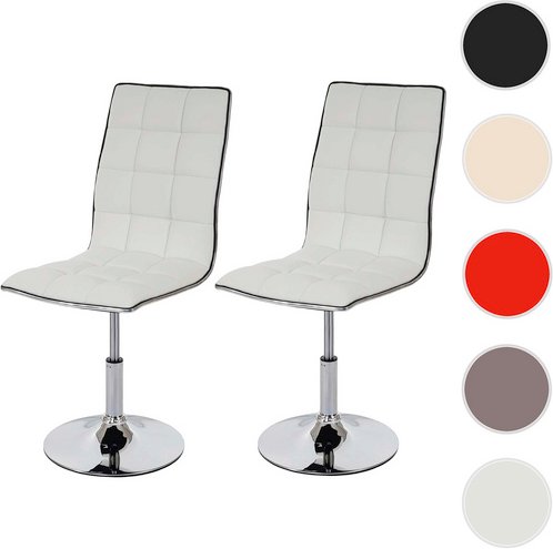 MVG Esszimmerstuhl »MVG-C41«, 2er-Set, höhenverstellbar - weiss