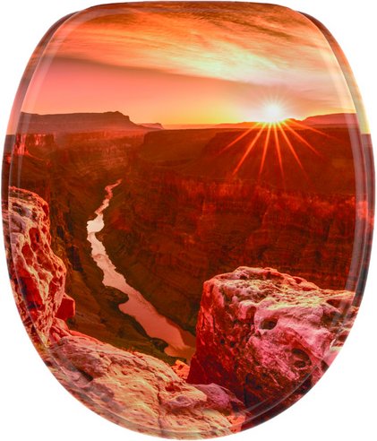 Thumbnail - Sanilo WC-Sitz, BxL: 37,7 x 47 cm, Grand Canyon - braun