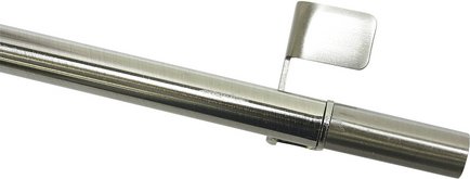 Thumbnail - GARDINIA Klemmstange »Press+Go«, Metall, edelstahlfarben, Zylinder - silberfarben
