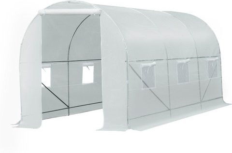 Thumbnail - Outsunny Gewächshaus, BxHxL: 200 x 200 x 450 cm - weiss