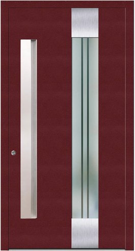 KNOCK Aluminium-Haustür »Marte«, purpur - rot