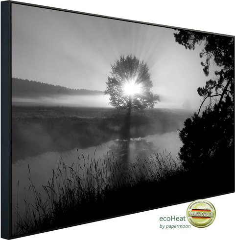 Thumbnail - papermoon Infrarotheizung »EcoHeat - Landschaft schwarz + weiss«, Matt-Effekt - bunt