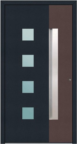 KNOCK Aluminium-Haustür »Marte«, anthrazit / sepiabraun