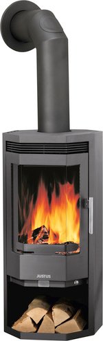 JUSTUS Kaminofen »Usedom 5 D«, gussgrau, Stahl, 5,5 kW, Dauerbrand geeignet