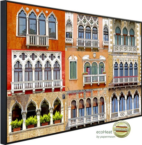 papermoon Infrarotheizung »EcoHeat - Gebäude«, Matt-Effekt - bunt