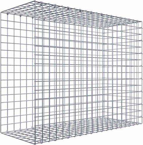 Gabiona Gabione, silbergrau, Maschenweite 5 cm x 5 cm, C-Ring - silberfarben