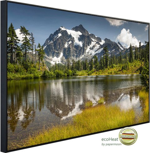 papermoon Infrarotheizung »EcoHeat - Landschaft mit See«, Matt-Effekt - bunt